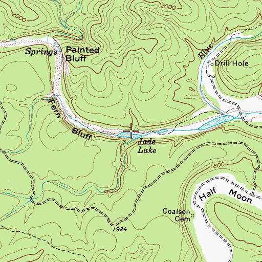 Topographic Map of Jade Lake, TX