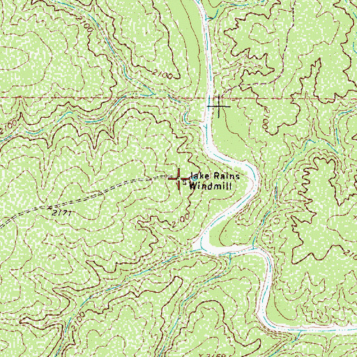 Topographic Map of Jake Rains Windmill, TX