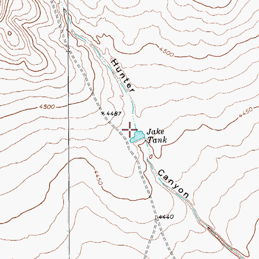 Topographic Map of Jake Tank, TX