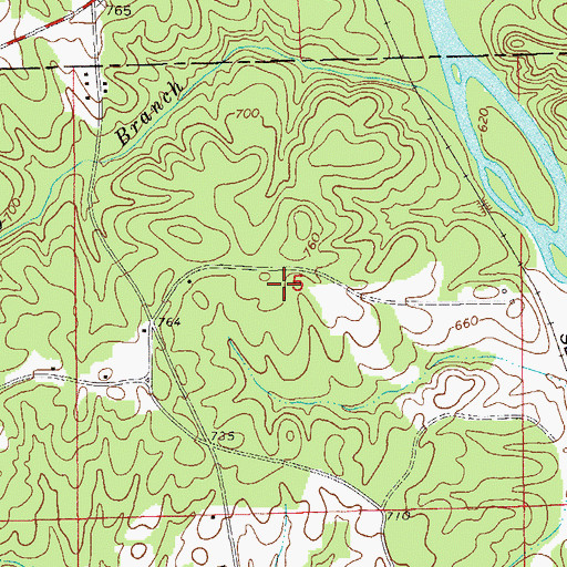 Topographic Map of Bishop Ferry (historical), AL