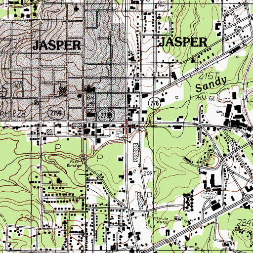 Topographic Map of Jasper, TX
