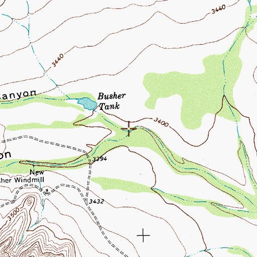 Topographic Map of Javalina Canyon, TX