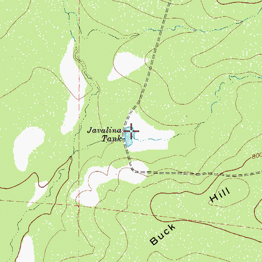 Topographic Map of Javalina Tank, TX