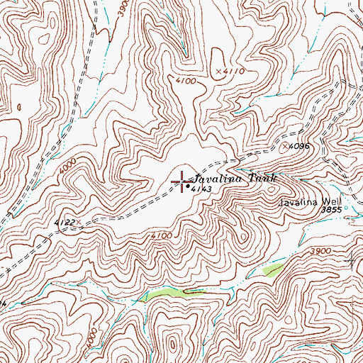 Topographic Map of Javalina Tank, TX