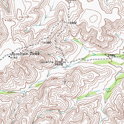 Topographic Map of Javalina Well, TX