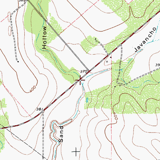 Topographic Map of Javancho Hollow, TX