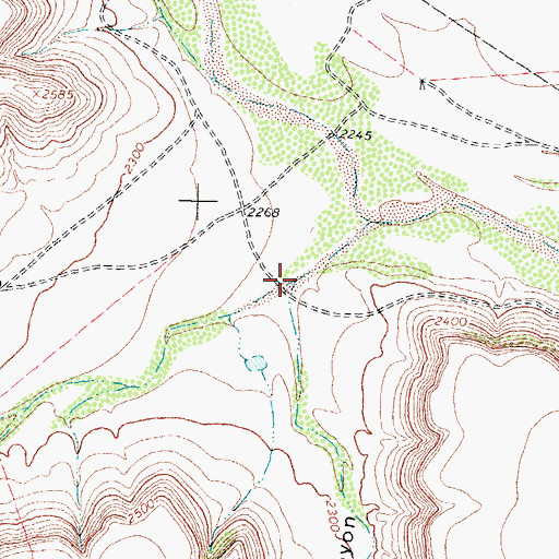 Topographic Map of Javelina Canyon, TX