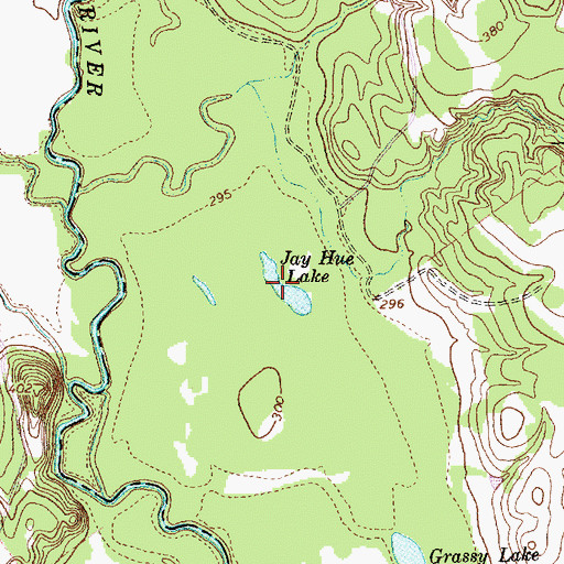 Topographic Map of Jay Hue Lake, TX
