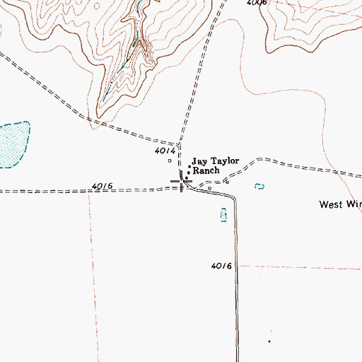 Topographic Map of Jay Taylor Ranch, TX