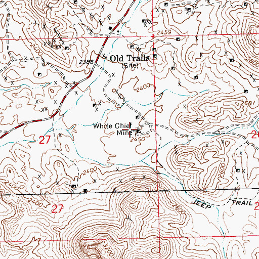 Topographic Map of White Chief Mine, AZ