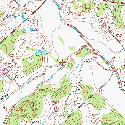 Topographic Map of Jim White Hollow, TX