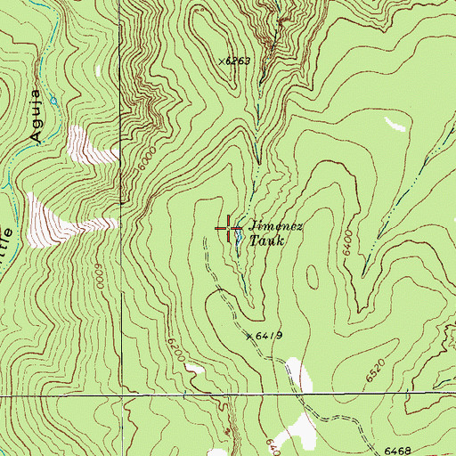 Topographic Map of Jimenez Tank, TX
