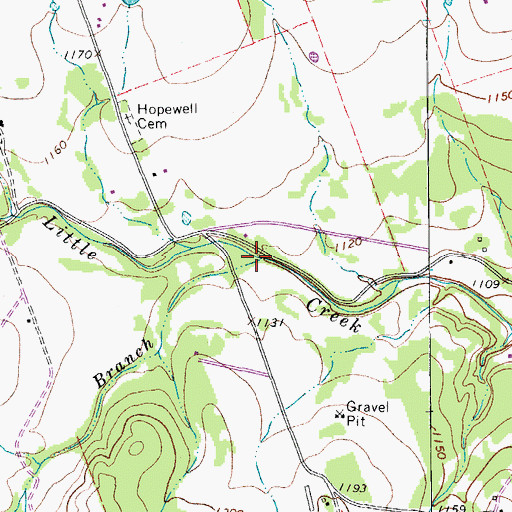 Topographic Map of Jimms Branch, TX