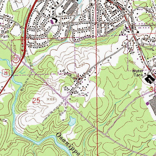Topographic Map of Community Baptist Church, AL
