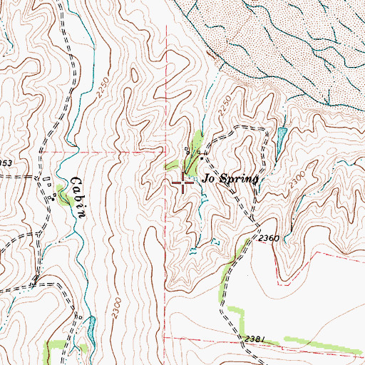 Topographic Map of Jo Spring, TX
