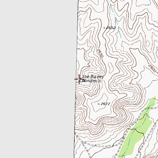 Topographic Map of Joe Bailey Windmill, TX