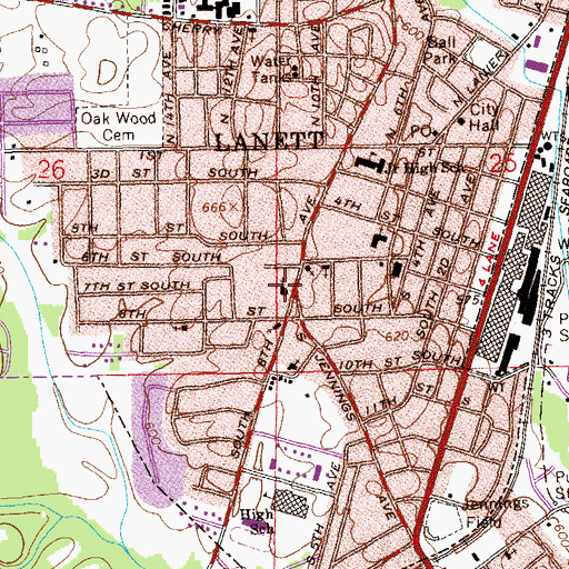 Topographic Map of Community Chapel Church of God, AL