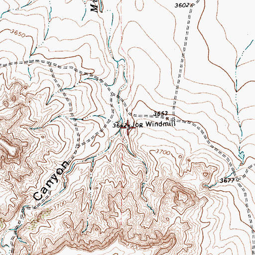 Topographic Map of Jog Windmill, TX