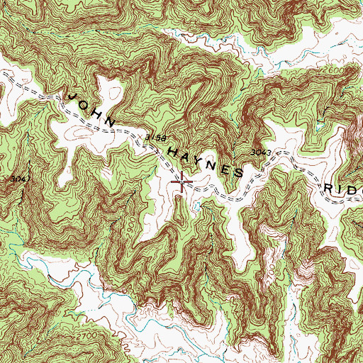 Topographic Map of John Haynes Ridge, TX