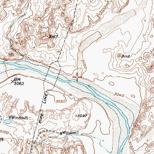 Topographic Map of John Ray Creek, TX