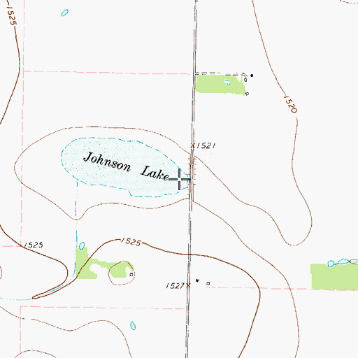 Topographic Map of Johnson Lake, TX