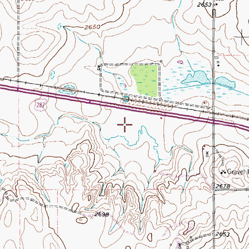 Topographic Map of Johnson Lake, TX
