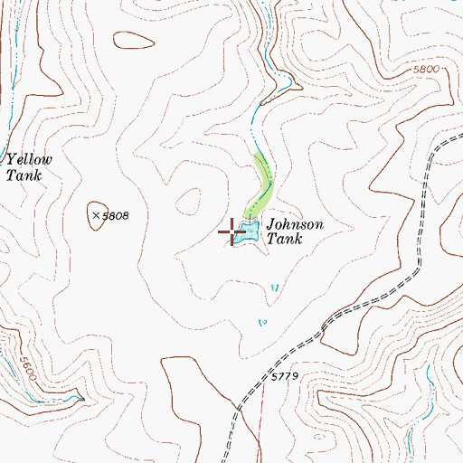 Topographic Map of Johnson Tank, TX