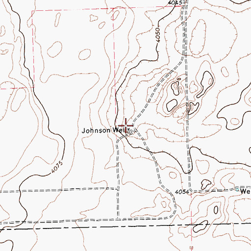 Topographic Map of Johnson Well, TX