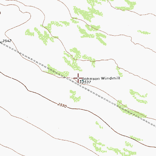 Topographic Map of Johnson Windmill, TX