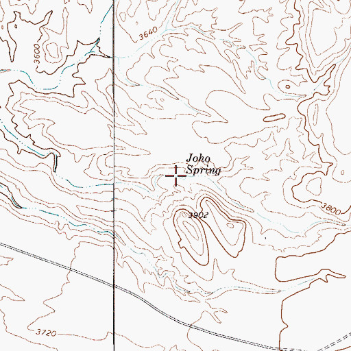 Topographic Map of Joho Spring, TX