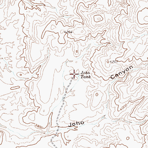 Topographic Map of Joho Tank, TX