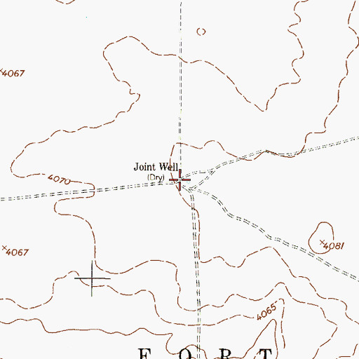 Topographic Map of Joint Well, TX