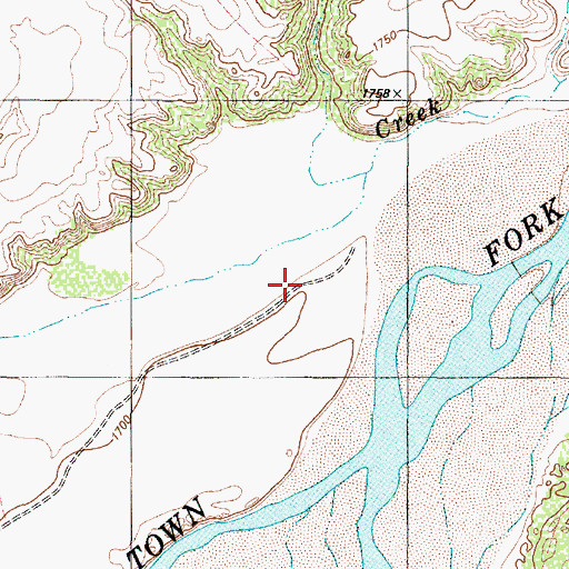 Topographic Map of Jonah Creek, TX