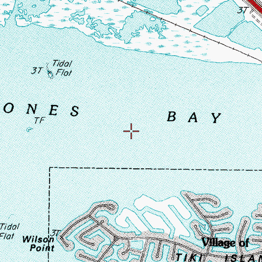 Topographic Map of Jones Bay, TX