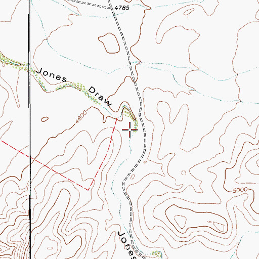 Topographic Map of Jones Canyon, TX