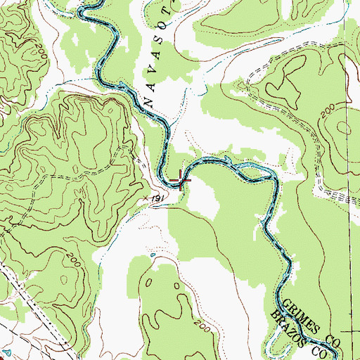 Topographic Map of Jones Creek, TX