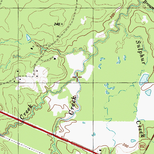Topographic Map of Jones Creek, TX