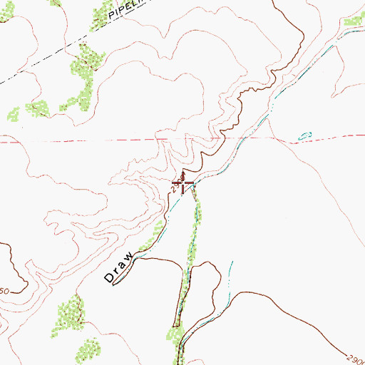 Topographic Map of Jones Draw, TX