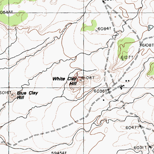 Topographic Map of White Clay Hill, AZ