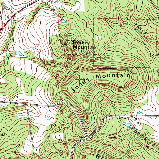 Topographic Map of Jones Mountain, TX