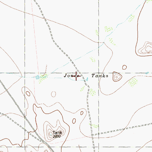 Topographic Map of Jones Tanks, TX