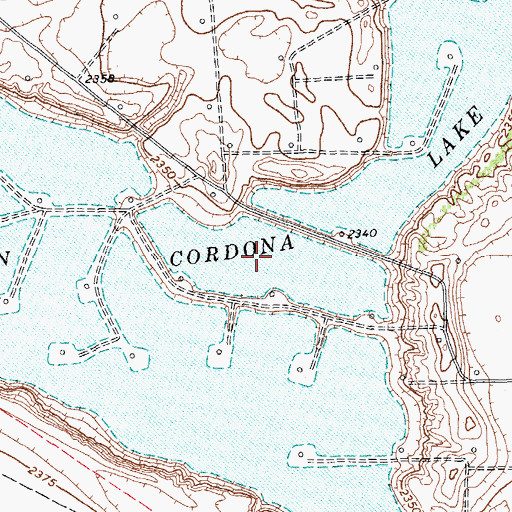 Topographic Map of Juan Cordona Lake, TX