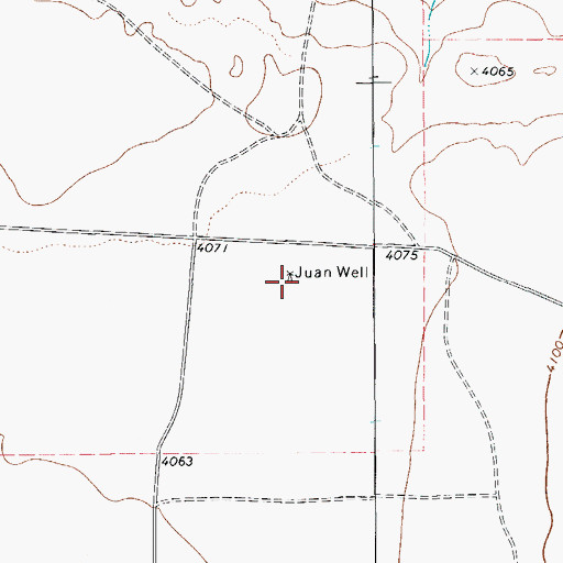 Topographic Map of Juan Well, TX
