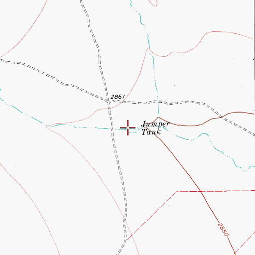 Topographic Map of Jumper Tank, TX