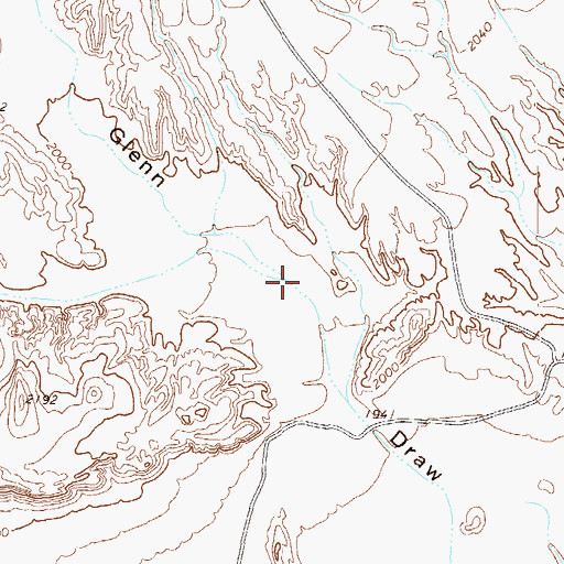 Topographic Map of Juniper Draw, TX