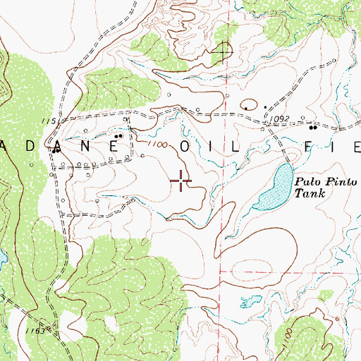 Topographic Map of Kadane Oil Field, TX