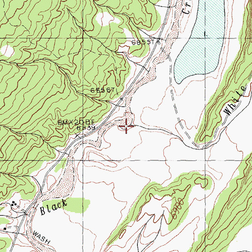 Topographic Map of White Clay Spring Wash, AZ