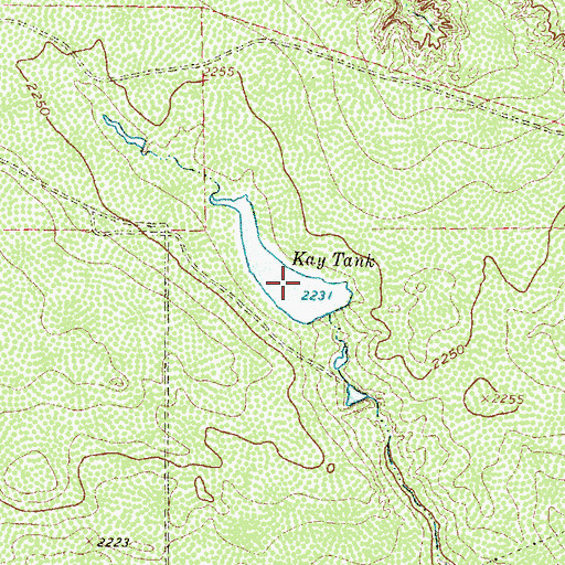 Topographic Map of Kay Tank, TX