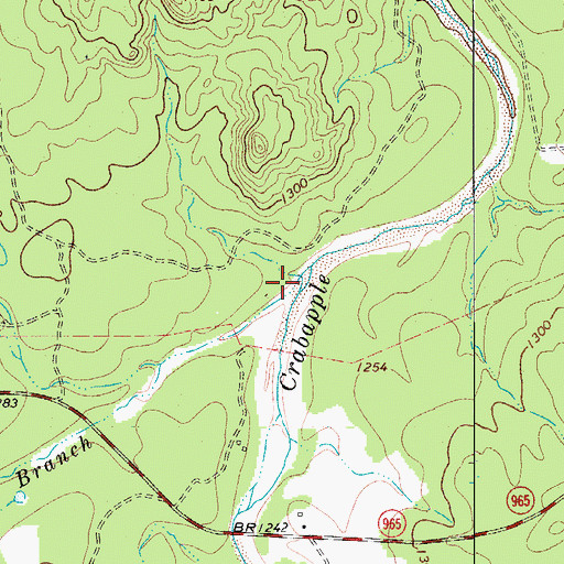 Topographic Map of Keener Branch, TX
