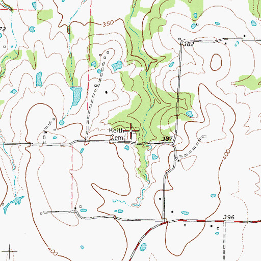Topographic Map of Keith Cemetery, TX
